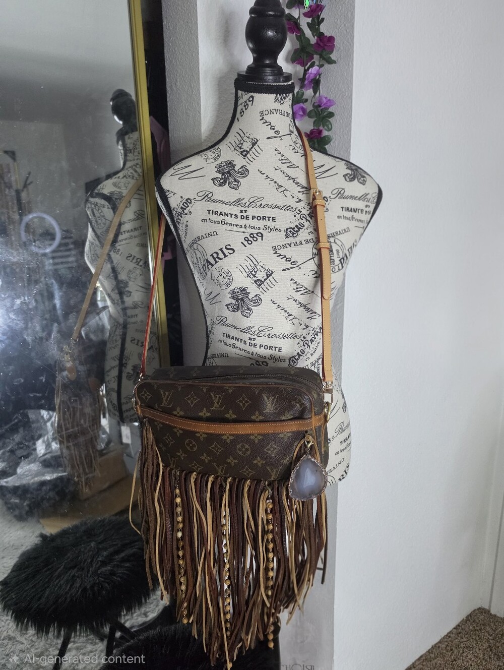 Louis Vuitton Vintage Boho Riviera Monogram Fringe Crossbody W/ Beads COA(EUC)✨️